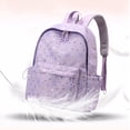 thumbnail image 6 of Women Nylon Star Print Backpack Large Capacity Students Bookbags Multiple Pockets Travel Daypack Bag for Teens Girls College Commute, 6 of 9