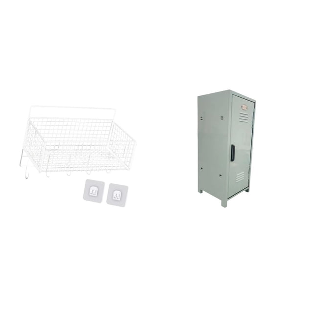 Siruishop Efficient Apartment Storage Solutions for Keys and Home Organization with Stackable Mini Locker Cabinet and Dustproof Space Saving Bin