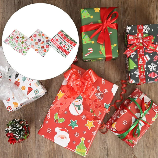 Papel de Embalaje Yotijar de Navidad 3 piezas 20 * 29 pulgadas Rayas florales