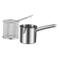 thumbnail image 1 of DOLITY Deep Fryer Pot Multipurpose Portable Steamer Tray Cooking Supplies Fryer Pan A, 1 of 9