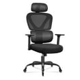 thumbnail image 3 of COOLHUT Ergonomic Office Chair, High Back Adjustable Computer Desk Chair with Lumbar Support, 300lb, Black-C, 3 of 10