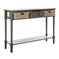 thumbnail image 4 of SAFAVIEH Winifred Wicker Console Table With Storage Grey, 4 of 7