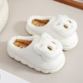 thumbnail image 2 of WZEIIOT Toddler Girls Slippers Kawaii Cartoon Cat Design Winter Warm Fuzzy Slippers Kids Lined Soft Sole Indoor Cozy Comfortable Bedroom House Footwear Us Size:3, 2 of 7