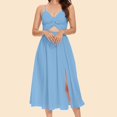 thumbnail image 1 of FcBaudy Camisole Sans Manches Robe Col en V, Robes d'Été pour Femmes, Robes de Mode pour Femmes Robe à Bretelles Colorées Col en V Robe pour Femmes, 1 of 4