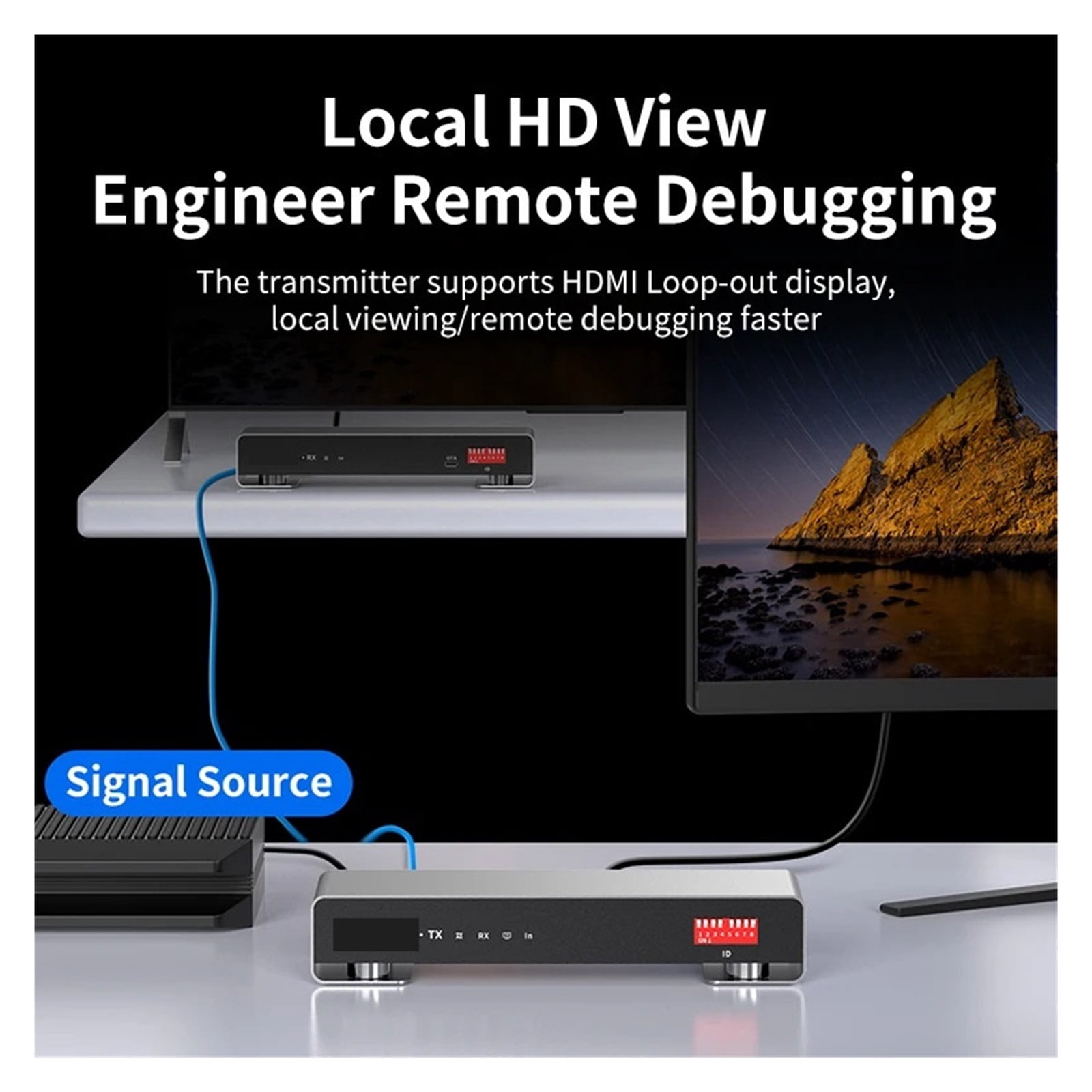 4K KVM Extender over IP, 200M Ultra HD Video over Ethernet