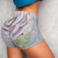 thumbnail image 4 of Balery Vintage Rose Pantalones cortos de entrenamiento estampados para mujer, sin costuras, ajustados, para gimnasio, yoga, correr, deportes, ejercicio activo, fitness.-X-Large, 4 of 8