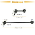 thumbnail image 6 of Unique Bargains 4pcs Front Rear Stabilizer Sway Bar End Links for Audi A3 Quattro 2006-2013 No.K80482/K80478, 6 of 7