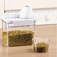thumbnail image 2 of Food Storage Containers with Measuring Cup Rice Snacks Sugar Nuts Pet Food Storage Bin Cereal Storage Containers,2 x seal pot,Transparent, 2 of 6