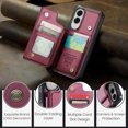 thumbnail image 3 of Allytechgroup Wallet Case for Samsung Galaxy S25 Edge with Credit Card Holder, [RFID Blocking] [Camera Screen Protection] PU Leather Magnetic Clasp Kickstand Shockproof Protective Case, Winered, 3 of 9