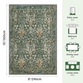 thumbnail image 5 of 8x10 Area Rugs for Living Room, Washable Area Rugs with Non-Slip Backing, Boho Floral Vintage Carpets Low Pile for Dining Room, Bedroom, Home Office, Indoor, Nursery, Apartment., 5 of 12