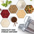 thumbnail image 6 of Storage Container,  Pourable Container Airtight with Large Spout & Cup,  Plastic  Dispenser for , Bird Seed, Rice, Flour (Dark Gray, 2.5L), 6 of 6