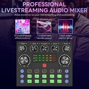 Pecham Podcast Equipment Bundle, Condenser Microphone with V8s Voice Changer, Studio Condenser Microphone Perfect for Podcasting, Recording, Singing, Streaming, Gaming, YouTube, TikTok