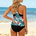 thumbnail image 4 of Tankini Sets for Women Padded Floral Print Scoop Neck Tank Top with Tummy Control Briefs 2 Piece Swimsuits Modest Athletic Bathing Suits Beachwear, 4 of 5