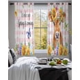 thumbnail image 3 of Spring Cow Sheer Curtains 54 Inch Length 2 Panels Set for Living Room/Bedroom, Summer Sunflower Botanical Pink Plaid Kitchen Curtains Grommet Semi-Sheer Curtains Drapes Window Treatments 42"x54"x2, 3 of 7