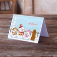 thumbnail image 2 of Merry Christmas Carolers Karelian Bear Dog Greeting Cards and Envelopes Pack of 8, 2 of 2