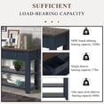 thumbnail image 4 of GZXS 48.8-Inch Rectangle Console Table with 3 Drawers and 2 Shelves, Vintage American Style Sofa Table behind Couch for Living Room or Hallway (Blue+Brown), 4 of 10