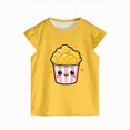 thumbnail image 4 of TOWED22 Kids Toddler Girl Sweet Summer Clothing 2 Piece Sleeveless Tank Shirts and Shorts Adorable Casual Sets with Pockets(Yellow,4-5 Y), 4 of 5