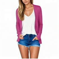 Womens Cardigans Lightweight V Neck Open Front Casual Sweater Versatile Long Sleeve Solid Thin Shrug Top Slim Fit Shrugs for Women RD2 XL