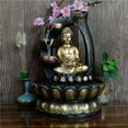thumbnail image 4 of Buddha Tabletop Fountain LED Lights Desk Waterfall home Decor, 4 of 6