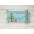 thumbnail image 2 of Carolines Treasures CK4804PW1216 Thai Lilac Cat Merry Christmas Canvas Fabric Decorative Pillow, 12H x16W, multicolor, 2 of 4