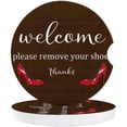 thumbnail image 1 of FMSHPON Red High Heels Vintage Wood Grain Set of 6 Car Coaster for Drinks, Absorbent Ceramic Stone Coasters Cup Mat with Cork Base for Home Kitchen Room Coffee Table Bar Decor, 1 of 5