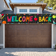 thumbnail image 5 of Colorful Welcome Back Banner with School Elements Background Backdrop Party Decorations for Classroom Opening Ceremony School Event Student Gathering Photo Booth Props, 5 of 8
