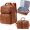 Brown, variant on 3-in-1 Vegan Leather Convertible Laptop Bag for Men Women, Expandable Travel Backpack Work Briefcase Messenger Bag | Convertible, Expandable, Multi-pocket,