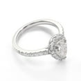 thumbnail image 2 of solitaire jewels 1.35CT Pear Moissanite Halo Engagement Ring For Women, 18K White Gold, 2 of 6