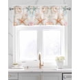 thumbnail image 2 of Summer Coastal Kitchen Valances for Windows Farmhouse Linen Window Valance Curtain for Living Room Window Treatment Starfish Shell Beach Nautical Valance Rod Pocket Topper Drape, 54 x 18 Inch, 2 of 6