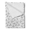 thumbnail image 2 of Abstract Soft Flannel Fleece Throw Blanket, Surreal Doodle Drawing Style Geometric Cubism Pattern Line Art Inspired Design, Cozy Plush for Indoor and Outdoor Use, 50" x 70", White Black, by Ambesonne, 2 of 5