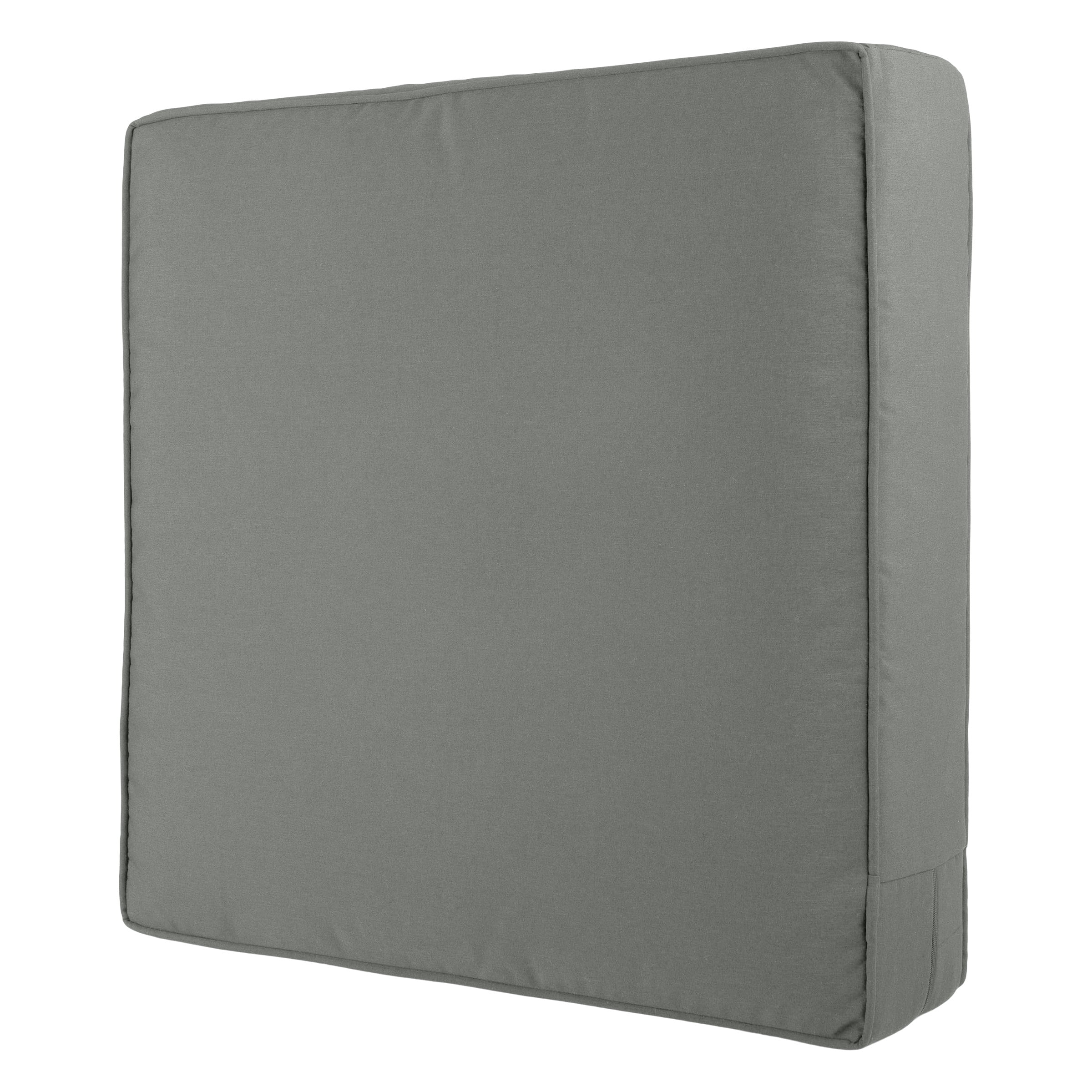 Lavish Home 24x24 Outdoor Patio Chair Cushion with Sun and Water-Resistant Removable Cover (Gray)