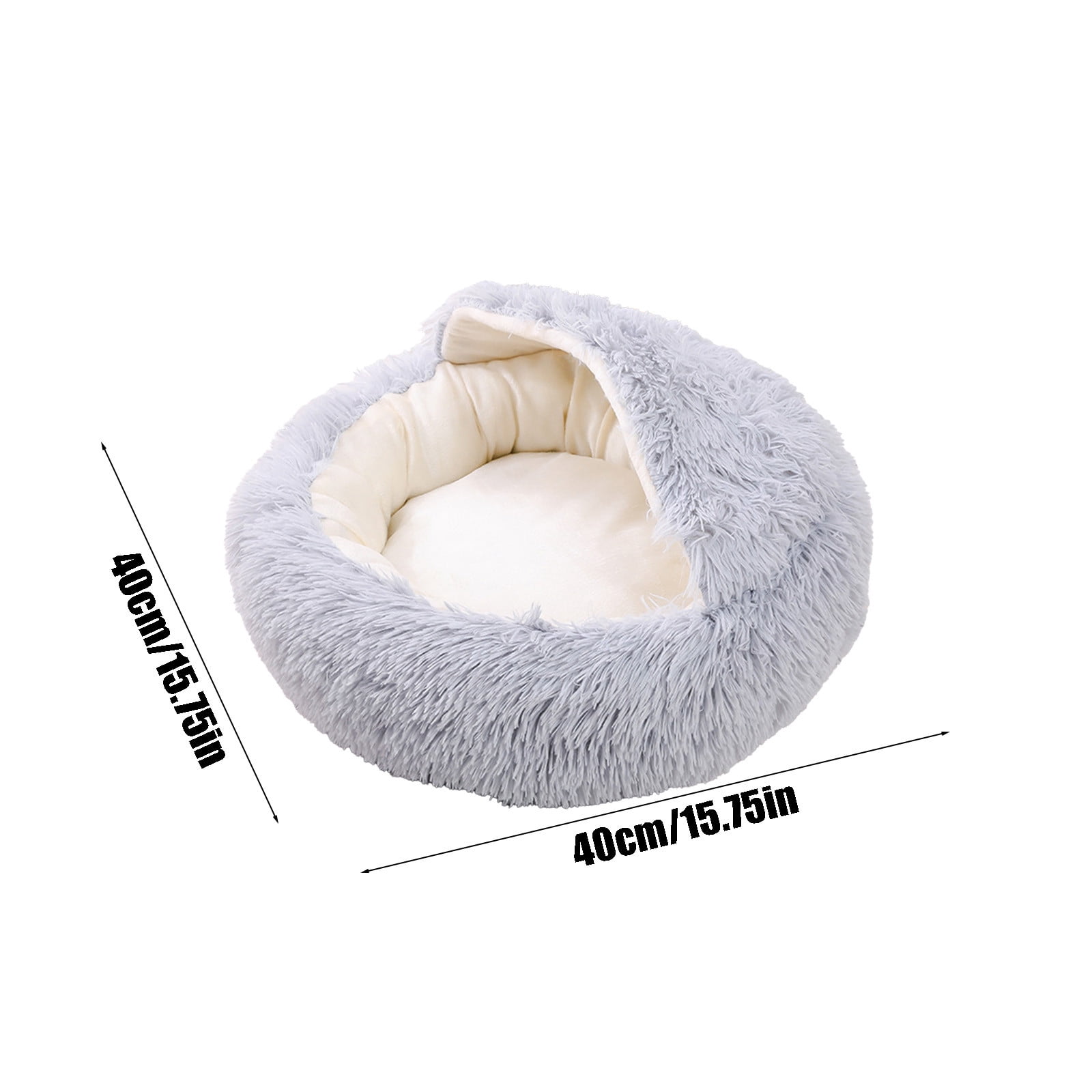 Cat Bed for Indoor Cats, Medium Large Cats Cave Bed, Machine Washable Slip Resistant Bottom, Ultra Soft Plush Cushion, Clearance
