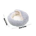 thumbnail image 3 of Clearance Sales karymi Semi Enclosed Kitty Bed Indoor Pet Bed with Cover Non Slip Artificial Fluff Shells Shaped Pet Bed Dog Bed Winter Warm Cats Bed Home Decor Clearance Sales Holiday Gifts, 3 of 6