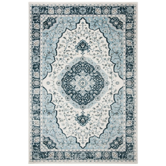 SAFAVIEH Isabella Cennetig Oriental Area Rug, Cream/Light Blue, 5'3" x 7'6"