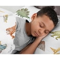 thumbnail image 4 of Sweet Jojo Designs Watercolor Dinosaur Dino Multicolor Full/Queen Bed Comforter 3 Piece Bedding Set - 3 Piece, 4 of 6