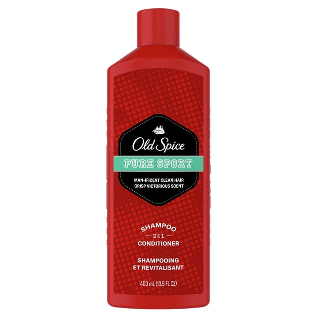 Old Spice Pure Sport Champú y acondicionador 2 en 1 para hombres 13.5 fl oz 5.449 Fl oz
