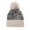 Grey, variant on Glisme Winter Hat Women Sequin Hat Warm Solid Knit Hat Removable Hairball Wool Hat Stylish Accessory Black