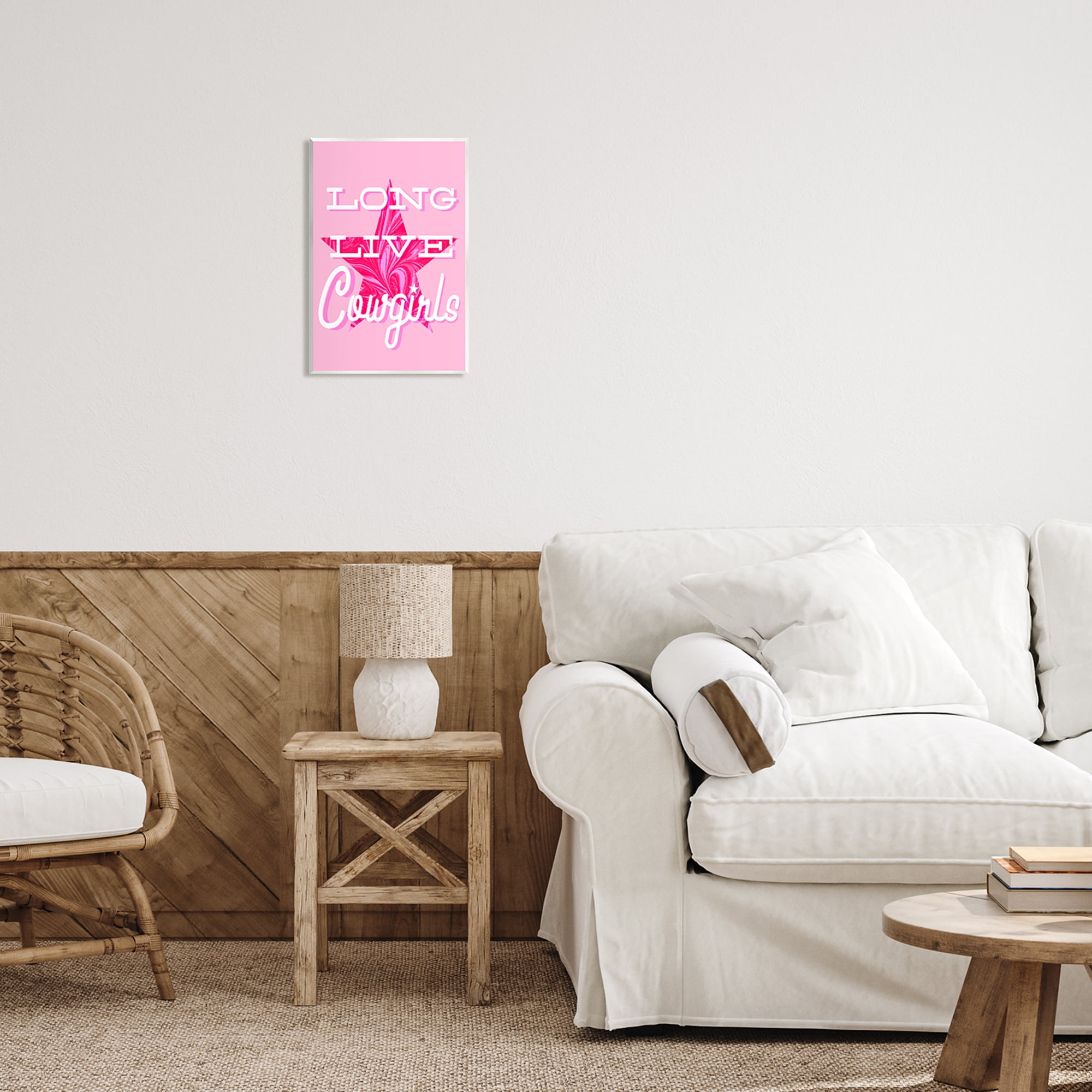 Stupell Industries Long Live Cowgirls Phrase Abstract Painting Unframed Art Print Wall Art, 10 x 15