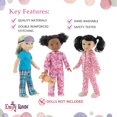 thumbnail image 6 of Emily Rose 14 Inch Doll Clothes 8-PC Pajama BUNDLE - Footed PJs Set with 14" Doll Teddy Bear Accessory, Plaid Doll PJ Gift Set and Leopard Satin PJ Set  | Fits Most 14" Hard-Bodied Fashion Dolls, 6 of 8
