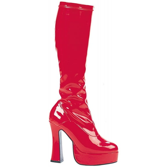 Red Leather Womens 5.5" Knee High Boots sz 6