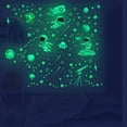 thumbnail image 2 of Pegatina de pared estrellada que brilla en la oscuridad, astronauta, planeta, sala de estar, dormitorio, habitación de niños, decoración del hogar, pegatina fluorescente, 2 of 3
