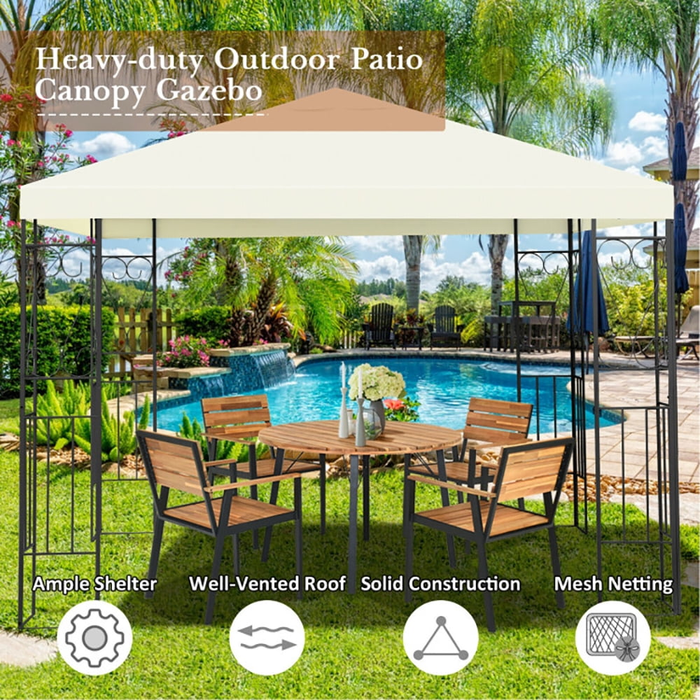 Aimee Lii 10 x 10 Feet Patio Gazebo Canopy Tent Garden Shelter, Backyard Canopy Gazebo Aimee Lii 10 x 10 Feet Patio Gazebo Canopy Tent Garden Shelter, Backyard Canopy Gazebo