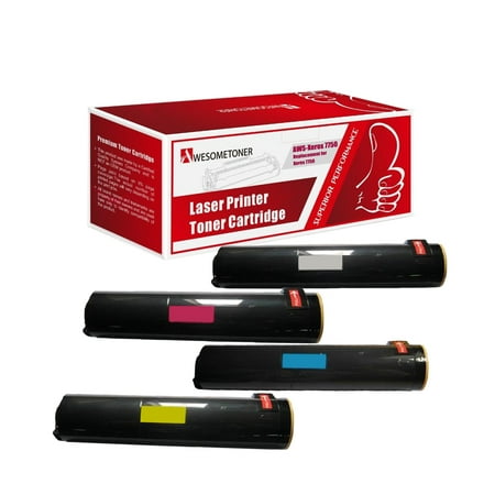 Awesometoner© Compatible 4 Pack 106R00652 106R00653 106R00654 106R00655 Toner Unit For Xerox 7750, 7750DN, 7750GX, 7750DXF, EX7750GX, EX7750DXF High Yield BK 32000, C M Y 22000 Pages