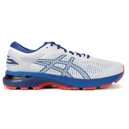ASICS Men s Gel Kayano 25 White Blue Print Running Shoes 1011A019.100 Walmart