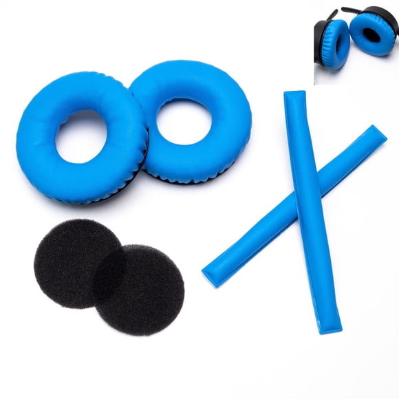 Kit de almohadillas para la cabeza Voarmaks, color azul, para Sennheiser HD25
