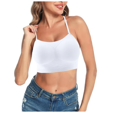 White Medium Women s Low Back Bra Woman s Bra Wire U Shaped Backless Women Bra Set and Underwear Plus Size Bra Convertible Spaghetti Strap Bra Womens Seamless Sleeping Bralett