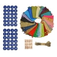 thumbnail image 2 of 24 piezas 24 colores Navidad Navidad 24 días arpillera dulces Yuyangstore Bolsas con cordón, 2 of 8