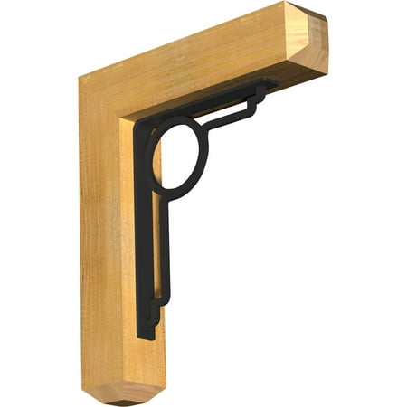 

4 W x 20 D x 23 H Maria Craftsman Ironcrest Rough Sawn Bracket Western Red Cedar (1 1/2 W x 12 D x 15 H Iron Bracket)