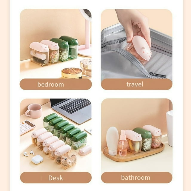 Tabletop Data Cable Wire Storage Cord Charging Line Box with Lid Power Cord Mobile Phone Organizer Dust-proof Charger Sorting for Household Pink