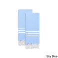 thumbnail image 3 of Authentic Hotel and Spa Authentic Ella Pestemal Fouta Turkish Cotton Hand/Kitchen Towel (Set of 2) Soft Aqua Green, 3 of 5